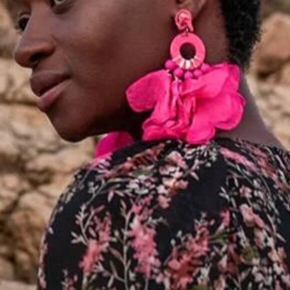 Pink Petal Earrings - Picture 5 of 12